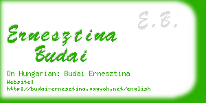 ernesztina budai business card